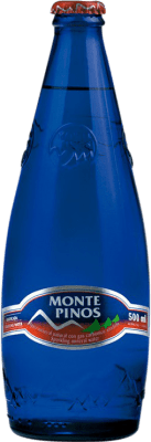Free Shipping | 20 units box Water Monte Pinos Frizzante — Semi-Sparkling Castilla y León Spain Medium Bottle 50 cl Glass