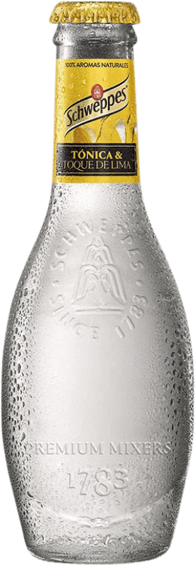 Kostenloser Versand | 32 Einheiten Box Getränke und Mixer Schweppes Tónica Heritage Spanien Miniaturflasche 12 cl