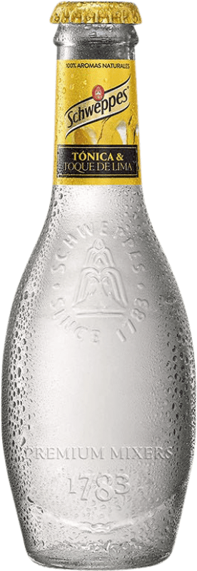 92,95 € Envio grátis | Caixa de 32 unidades Refrescos e Mixers Schweppes Tónica Heritage Garrafa Miniatura 12 cl