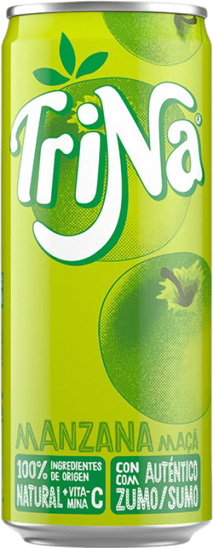 36,95 € Free Shipping | 24 units box Soft Drinks Trina Can 33 cl Manzana — Apple