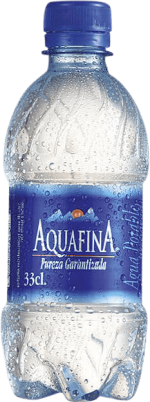 Envío gratis | Caja de 35 unidades Agua Aquafina Mineral Natural España Botellín Tercio 33 cl PET