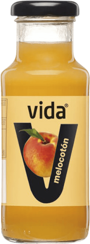 Free Shipping | 24 units box Soft Drinks & Mixers Vida Zumo Melocotón Spain Small Bottle 20 cl