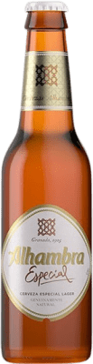 Kostenloser Versand | 30 Einheiten Box Bier Alhambra Especial Andalusien Spanien Kleine Flasche 20 cl