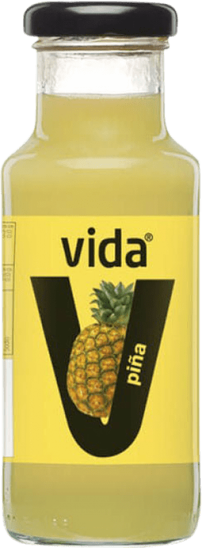 Free Shipping | 24 units box Soft Drinks & Mixers Vida Zumo Piña Spain Small Bottle 20 cl