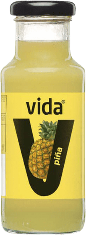 Envoi gratuit | Boîte de 24 unités Jus Vida Espagne Petite Bouteille 20 cl Piña — Ananas