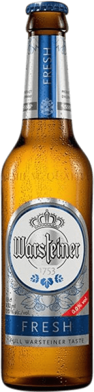 Kostenloser Versand | 24 Einheiten Box Bier Warsteiner. 0,0 Deutschland Drittel-Liter-Flasche 33 cl Alkoholfrei