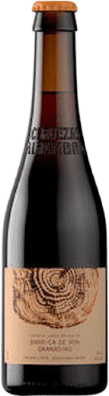 26,95 € Envio grátis | Caixa de 12 unidades Cerveja Alhambra Barrica Ron Garrafa Terço 33 cl