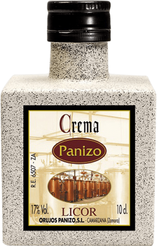 4,95 € Envío gratis | Crema de Licor Panizo Cubo Botellín Miniatura 10 cl