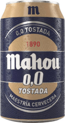 Cerveja Caixa de 24 unidades Mahou Tostada 0,0 Lata 33 cl Sem Álcool