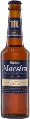 Envio grátis | Caixa de 24 unidades Cerveja Mahou Maestra Madri Espanha Garrafa Terço 33 cl