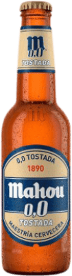 44,95 € | 盒装24个 啤酒 Mahou Tostada 0,0 Vidrio RET 马德里社区 西班牙 三分之一升瓶 33 cl 不含酒精