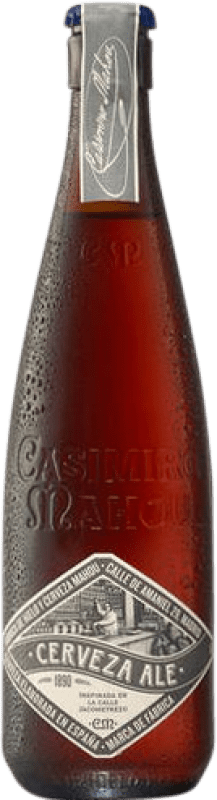 Kostenloser Versand | 12 Einheiten Box Bier Mahou Ale Gemeinschaft von Madrid Spanien Halbflasche 37 cl