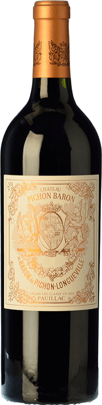 Бесплатная доставка | Красное вино Château Pichon Baron Longueville A.O.C. Pauillac Бордо Франция Merlot — Мерло, Cabernet Sauvignon — Каберне Совиньон, Cabernet Franc — Каберне Фран Бутылка Магнум 1,5 L