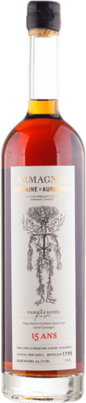Kostenloser Versand | Armagnac Domaine d'Aurensan I.G.P. Bas Armagnac Frankreich Ugni 15 Jahre 70 cl