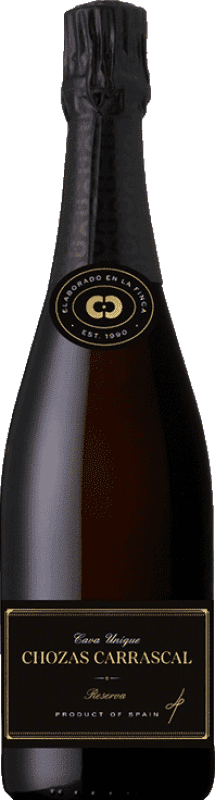 免费送货 | 白起泡酒 Chozas Carrascal Brut Nature 预订 D.O. Cava 加泰罗尼亚 西班牙 Macabeo, Chardonnay 75 cl