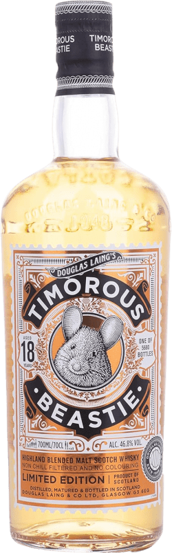 Envio grátis | Whisky Blended Douglas Laing's Timorous Beastie Edição Limitada Reino Unido 18 Anos 70 cl