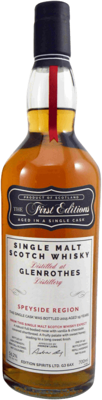 Free Shipping | Whisky Single Malt The First Editions. At Glenrothes 1996 United Kingdom 19 Years 70 cl