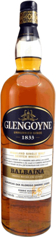 59,95 € | 威士忌单一麦芽威士忌 Glengoyne Balbaína European Oak Oloroso Sherry Cask 英国 1 L