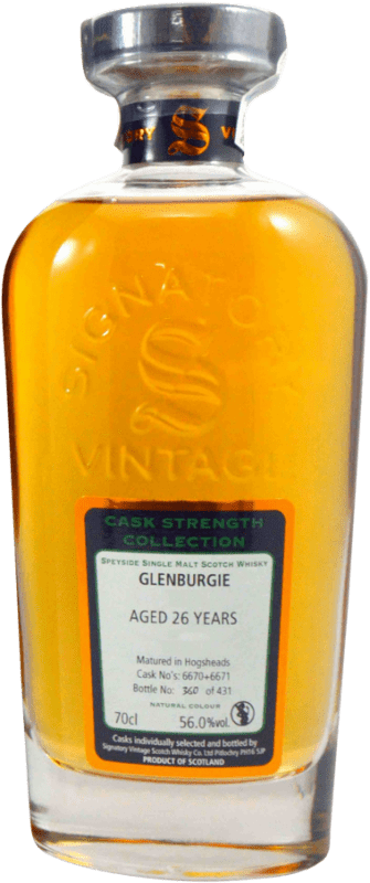 免费送货 | 威士忌单一麦芽威士忌 Signatory Vintage Cask Strength Collection at Glenburgie 英国 26 岁 70 cl