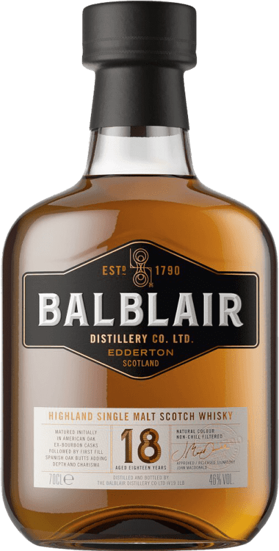 162,95 € | Whiskey Single Malt Balblair Großbritannien 18 Jahre 70 cl