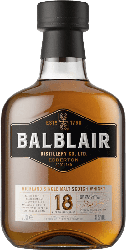 215,95 € Spedizione Gratuita | Whisky Single Malt Balblair 18 Anni