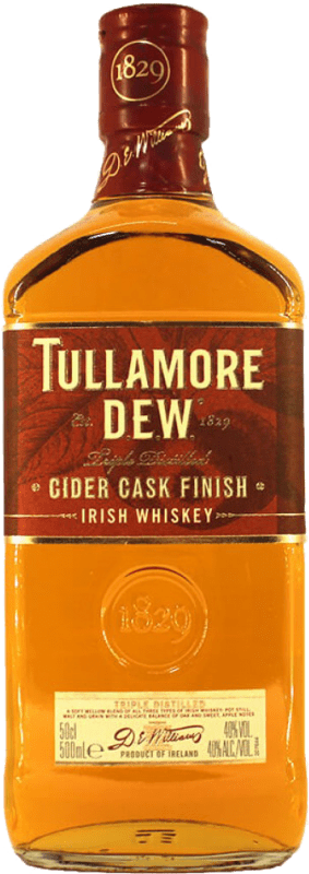34,95 € Envío gratis | Whisky Blended Tullamore Dew Dew Cider Cask Finish Botella Medium 50 cl