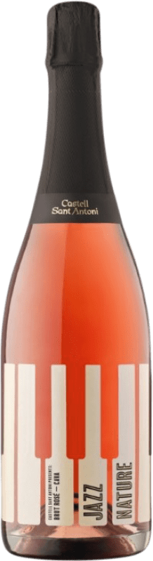 免费送货 | 玫瑰气泡酒 Castell Sant Antoni Jazz Nature Rosé 香槟 Reserva D.O. Cava 加泰罗尼亚 西班牙 Grenache, Trepat 瓶子 75 cl