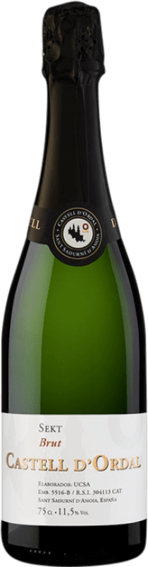 6,95 € Spedizione Gratuita | Spumante bianco UCSA Castell d'Ordal Brut D.O. Cava