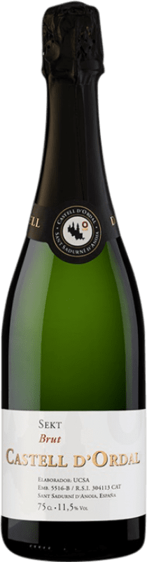 免费送货 | 白起泡酒 UCSA Castell d'Ordal 香槟 D.O. Cava 西班牙 Macabeo, Xarel·lo, Parellada 瓶子 75 cl