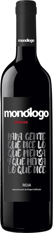 Free Shipping | Red wine Monólogo Laguardia Crianza D.O.Ca. Rioja The Rioja Spain Tempranillo Bottle 75 cl