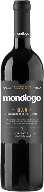 Envío gratis | Vino Tinto Monólogo Laguardia Crianza D.O.Ca. Rioja La Rioja España Tempranillo 75 cl