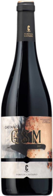 8,95 € Free Shipping | Red wine Castaño Castaño GSM Crianza D.O. Yecla Region of Murcia Spain Syrah, Monastrell, Grenache Tintorera Bottle 75 cl