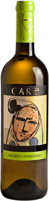 4,95 € | White Wine Añadas Care Macabeo & Chardonnay Young D.O. Cariñena Aragon Spain Macabeo, Chardonnay 75 cl