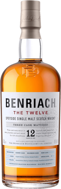 Envío gratis | Whisky Single Malt The Benriach Sherry Cask Finish — Acabado en Barrica Escocia Reino Unido 12 Años 70 cl