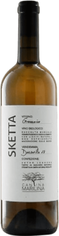 Free Shipping | White wine Cantina Marilina Sketta I.G.T. Terre Siciliane Sicily Italy Grecanico Organic 75 cl