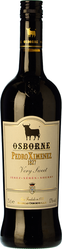 13,95 € | Vinho fortificado Osborne 1827 PX D.O. Jerez-Xérès-Sherry Andaluzia Espanha Pedro Ximénez 75 cl