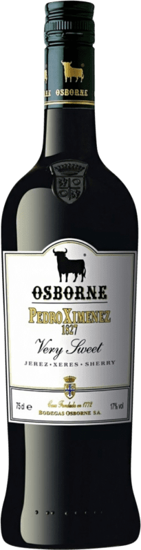 Kostenloser Versand | Verstärkter Wein Osborne 1827 PX D.O. Jerez-Xérès-Sherry Andalusien Spanien Pedro Ximénez 75 cl