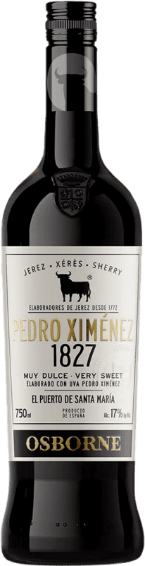 Envío gratis | Vino Generoso Fortificado Osborne 1827 PX D.O. Jerez-Xérès-Sherry Andalucía España Pedro Ximénez 75 cl
