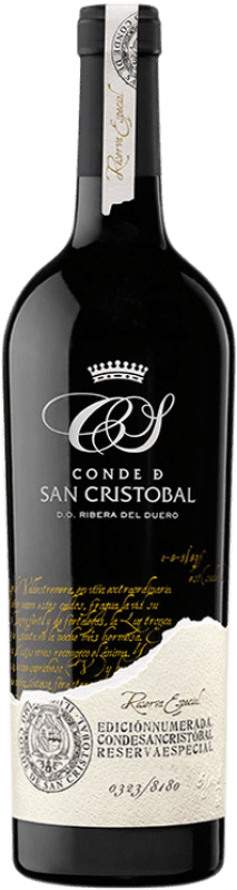 Envío gratis | Vino tinto Conde de San Cristóbal Especial Reserva D.O. Ribera del Duero Castilla y León España Tempranillo 75 cl