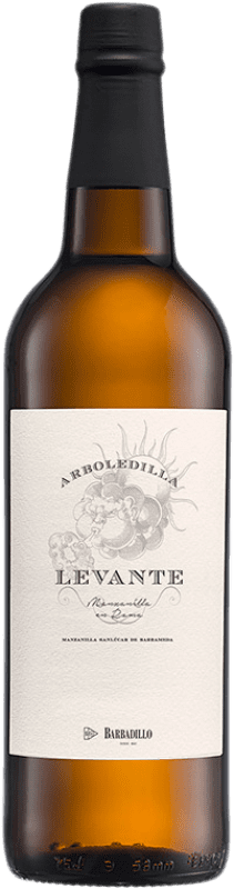 Kostenloser Versand | Likörwein Barbadillo Arboledilla Levante D.O. Manzanilla-Sanlúcar de Barrameda Andalusien Spanien Palomino Fino 75 cl