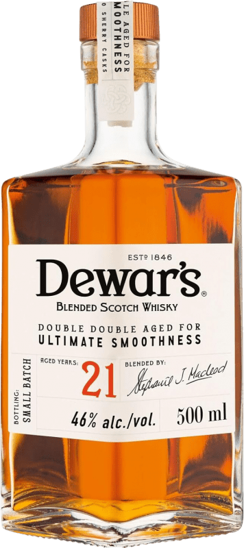 94,95 € Envio grátis | Whisky Blended Dewar's Reserva 21 Anos Garrafa Medium 50 cl