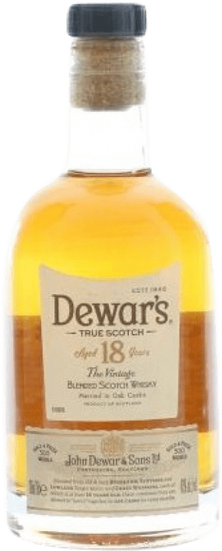 6,95 € Envío gratis | Whisky Blended Dewar's 18 Años Botellín 20 cl