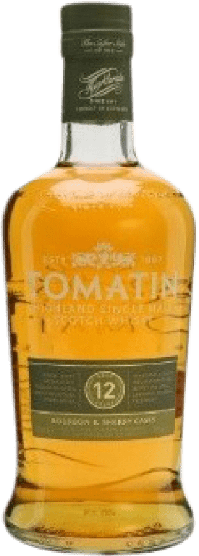 42,95 € Free Shipping | Whisky Single Malt Tomatin 12 Años Scotland United Kingdom Missile Bottle 1 L