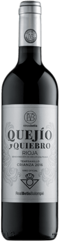 Envoi gratuit | Vin rouge Manzano Quejío y Quiebro Real Betis Crianza D.O.Ca. Rioja La Rioja Espagne Tempranillo, Grenache 75 cl