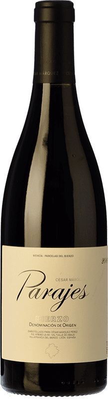 免费送货 | 红酒 César Márquez Parajes D.O. Bierzo 卡斯蒂利亚莱昂 西班牙 Mencía, Grenache Tintorera 75 cl