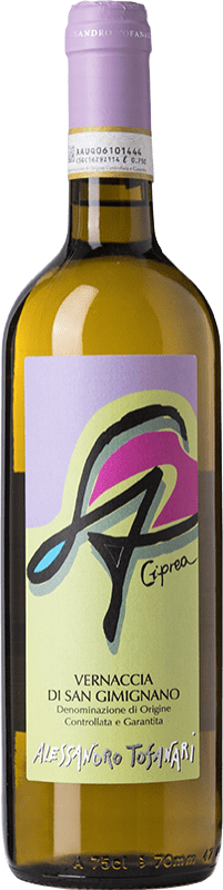 Free Shipping | White wine Alessandro Tofanari Ciprea D.O.C.G. Vernaccia di San Gimignano Tuscany Italy Vernaccia Organic 75 cl
