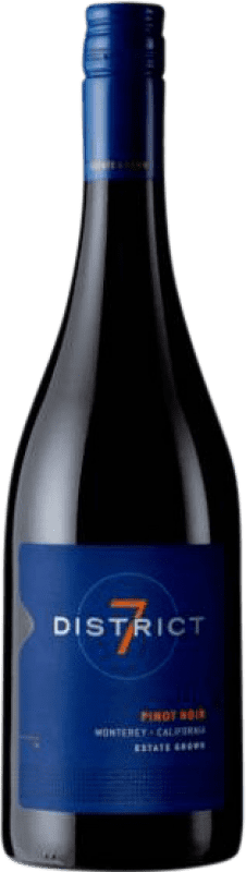 Free Shipping | Red wine District 7 I.G. Monterey California United States Pinot Black Organic 75 cl