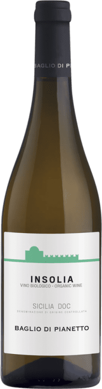 Free Shipping | White Wine Baglio di Pianetto D.O.C. Sicilia Sicily Italy Inzolia Eco — Organic 75 cl