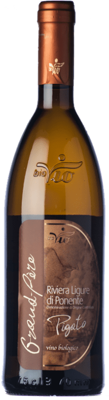 Free Shipping | White wine BioVio Grand-Père D.O.C. Riviera Ligure di Ponente Liguria Italy Pigato Organic 75 cl