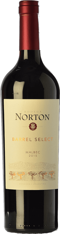 Бесплатная доставка | Красное вино Norton Barrel Select старения I.G. Mendoza Мендоса Аргентина Malbec 75 cl